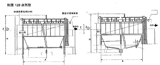 128型气箱式脉冲袋收尘器